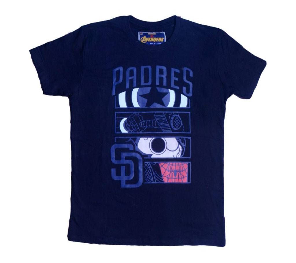 Avengers Half Sleeve T Shirt For Men-Navi Blue