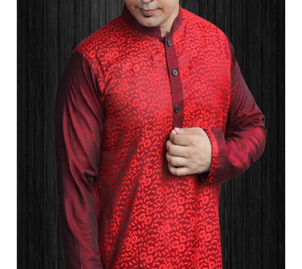 Red Indian Cotton Panjabi for men 