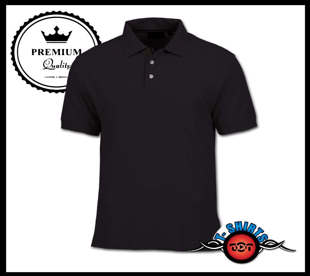 Half Sleeve Mens Polo Navy Black T-Shirt By DOT