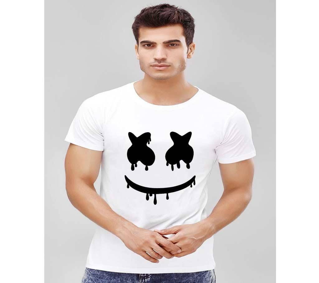Marshmello Graphic Print Round Neck T-Shirt for Men