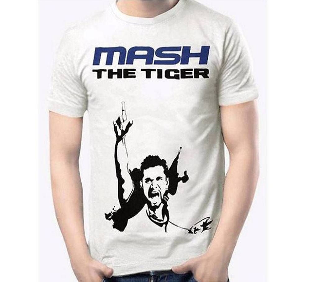 mASH tHE tIGER Menz Cotton Printed Tshirt