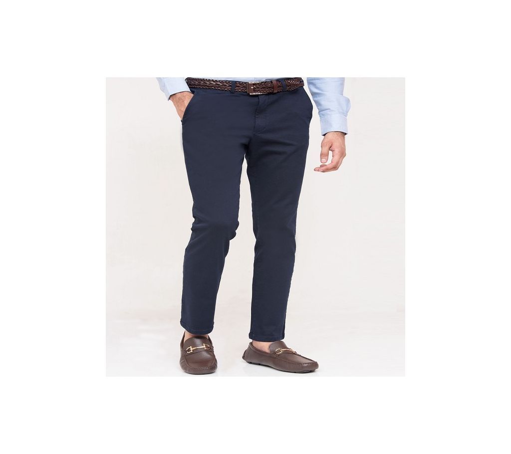 Gaberdine Stretch Semi Narrow  Dark Navy Blue