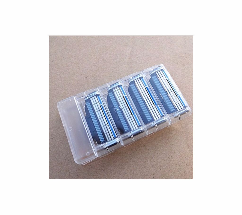 4pcs/set 3 Layer Razor Shaving Blades Refills for Men