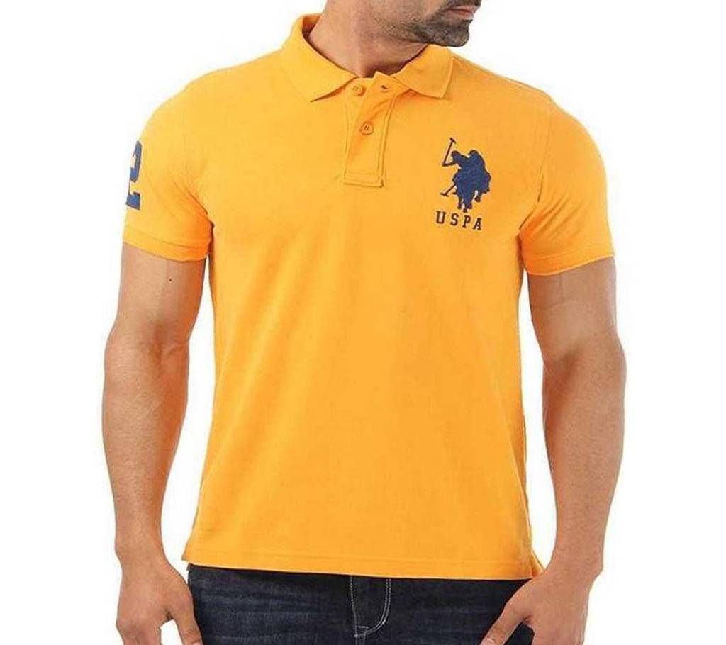  Yellow Color U.S Polo Mens Polo Shirt