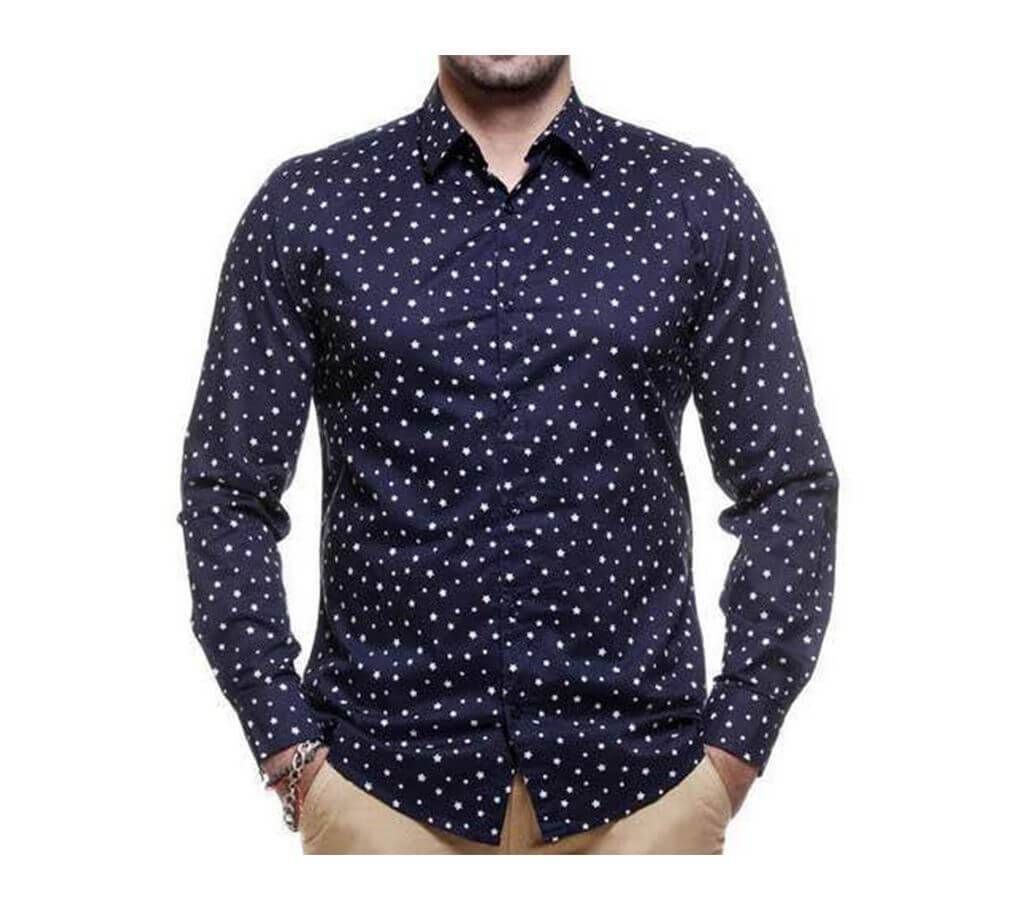Navy Blue Ball Printed Shirt