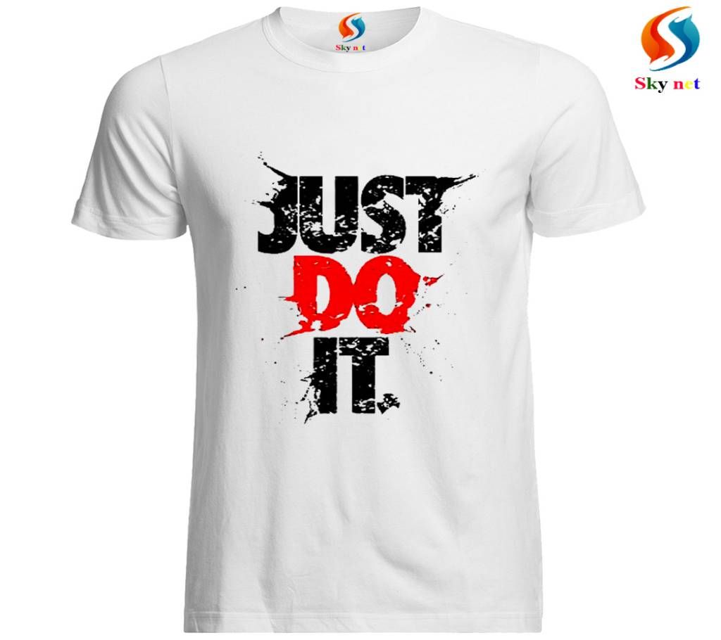 Gents Half Sleeve Slim fit Cotton T-Shirt White 
