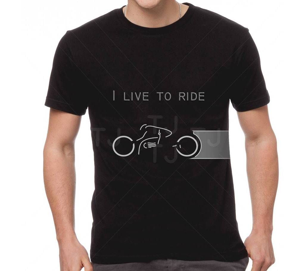 I Live To Ride Half Sleeve Men's T-Shirt