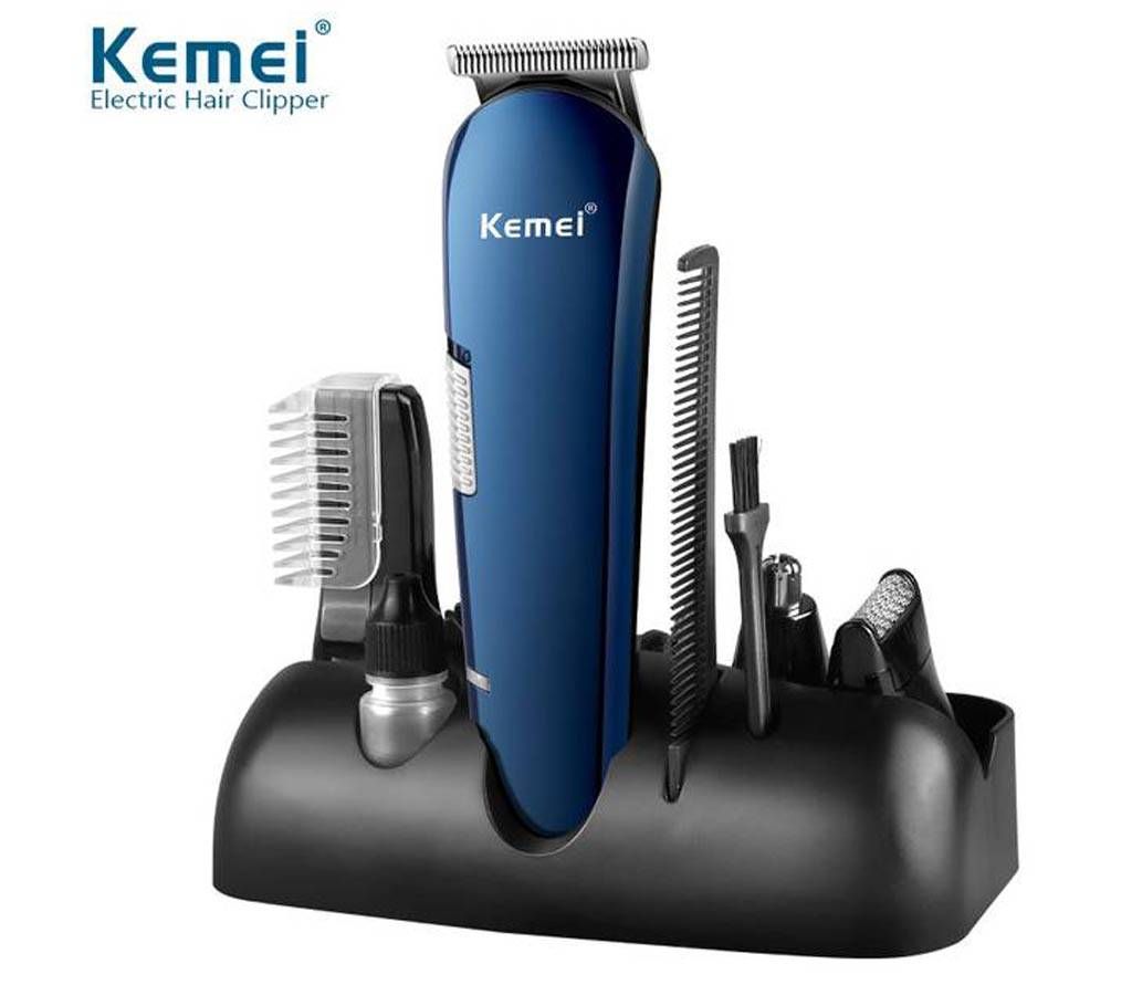Kemei KM-550  5 in 1 Rechargeable Titanium Hair Clipper Hair Cutting Machine Hair Clipper Electric Shaver