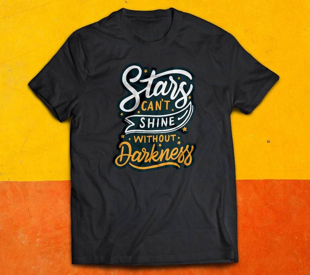 Star Cannot Shine without Darkness Half Sleeve T Shirt for Men 