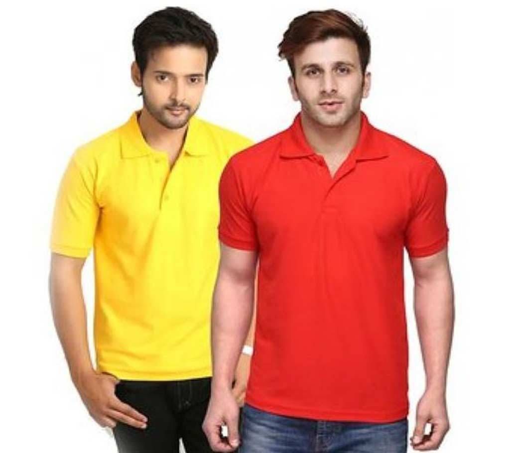 Mens short sleeve cotton polo Shirt combo (2 pcs)