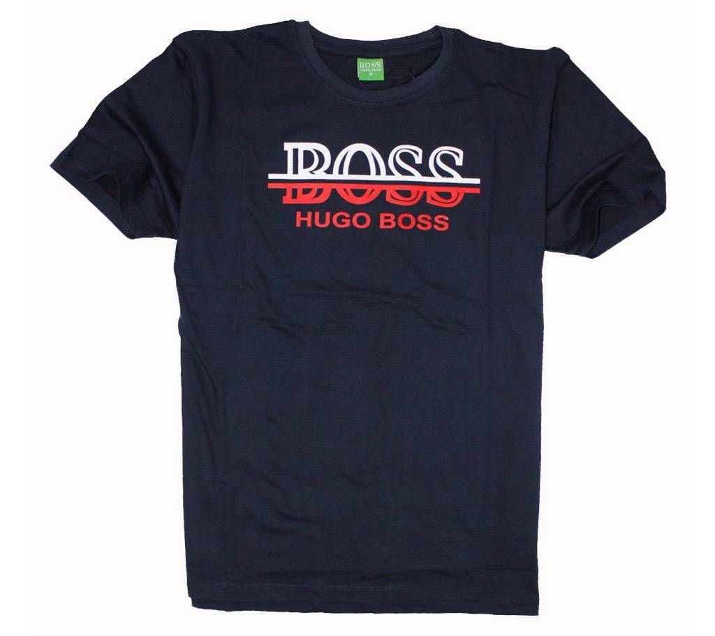 navy color high density print mans t shirt