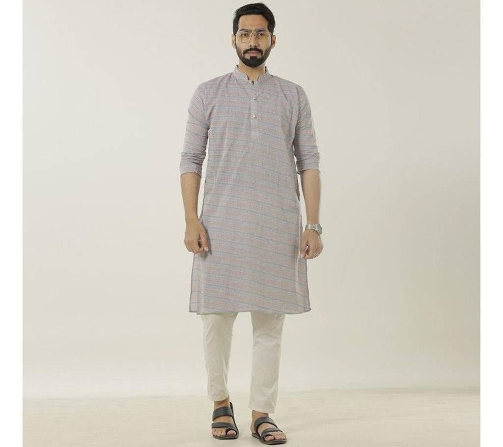 Cotton Multi shade color Printd Panjabi.