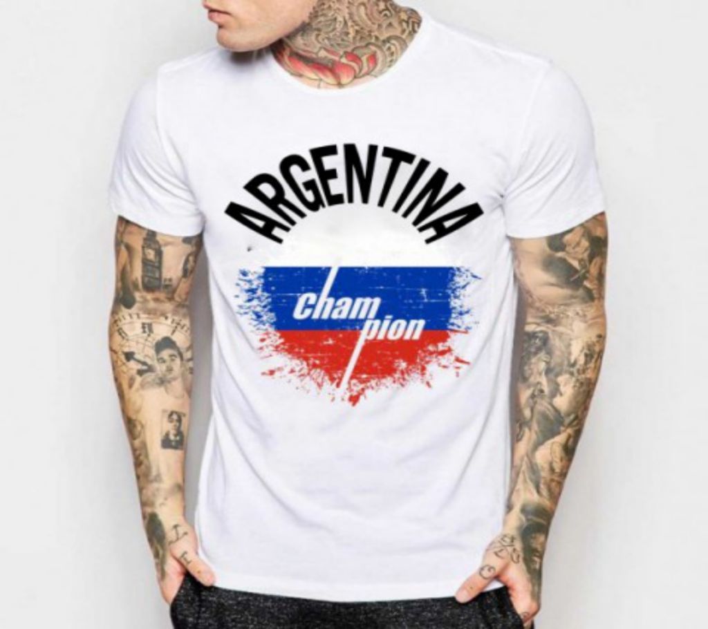 ARGENTINA Half Sleeve Cotton T-Shirt For Men