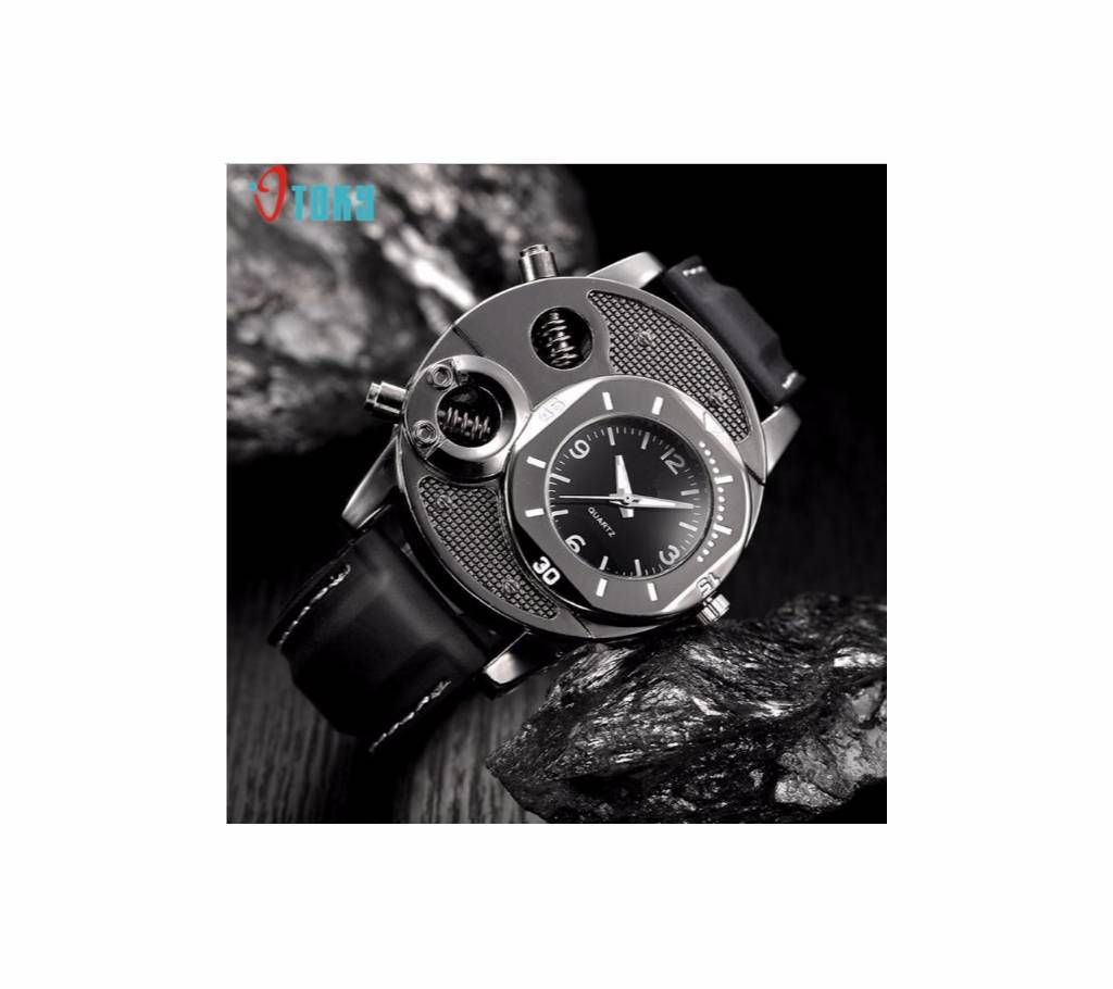 Men Fashion Quartz Watch 12mm Round Wristwatch
