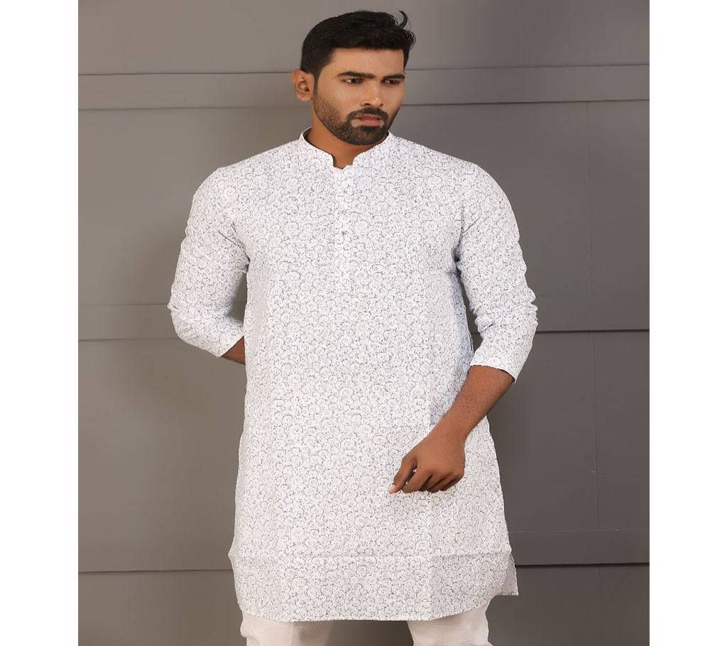 Sufi Print panjabi For Man  1045