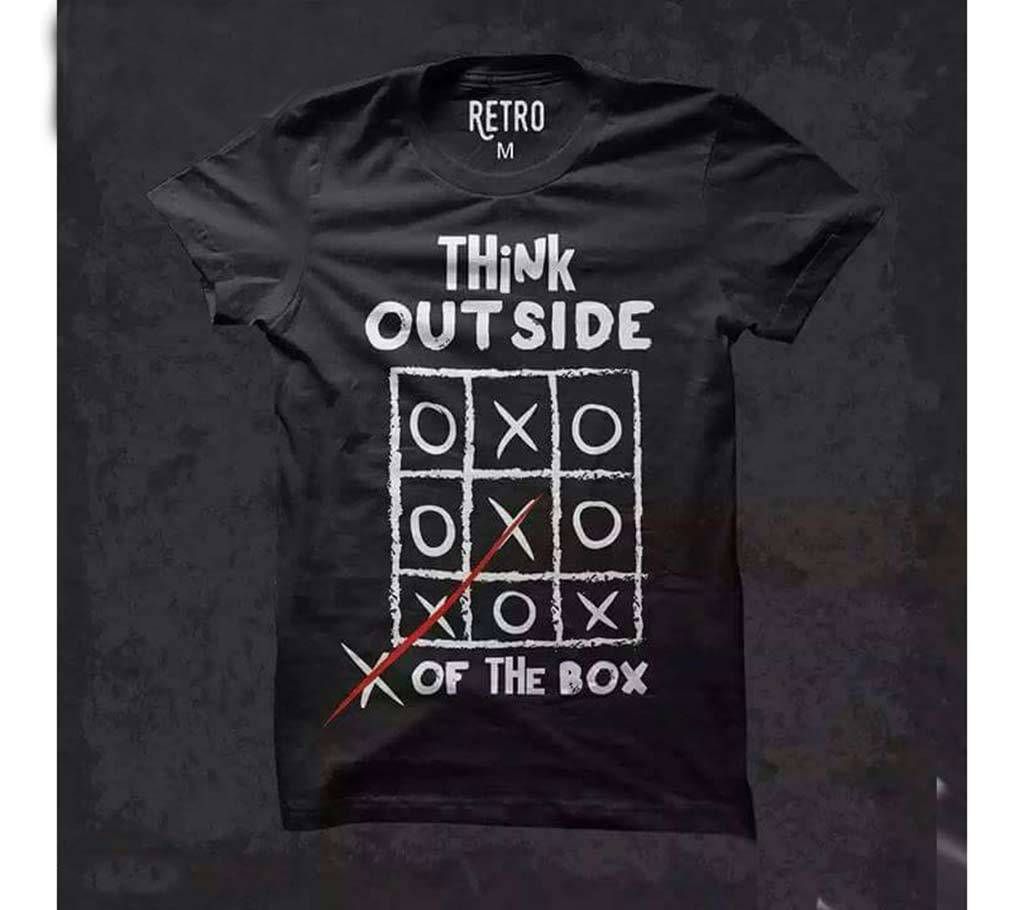 Think Outside of the Box Menz Round Neck T-Shirts