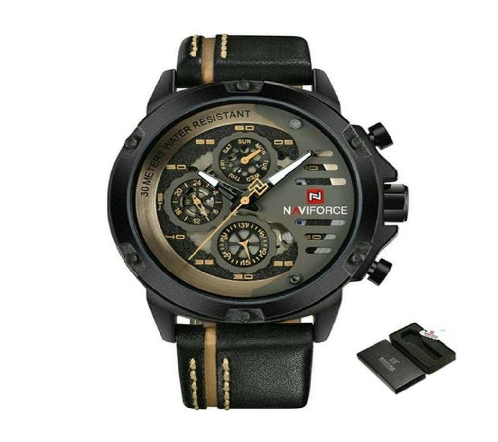 NAVIFORCE 9110 Top Brand Luxury 24 hour Date, Week Display Sports Quartz Military Wristwatch