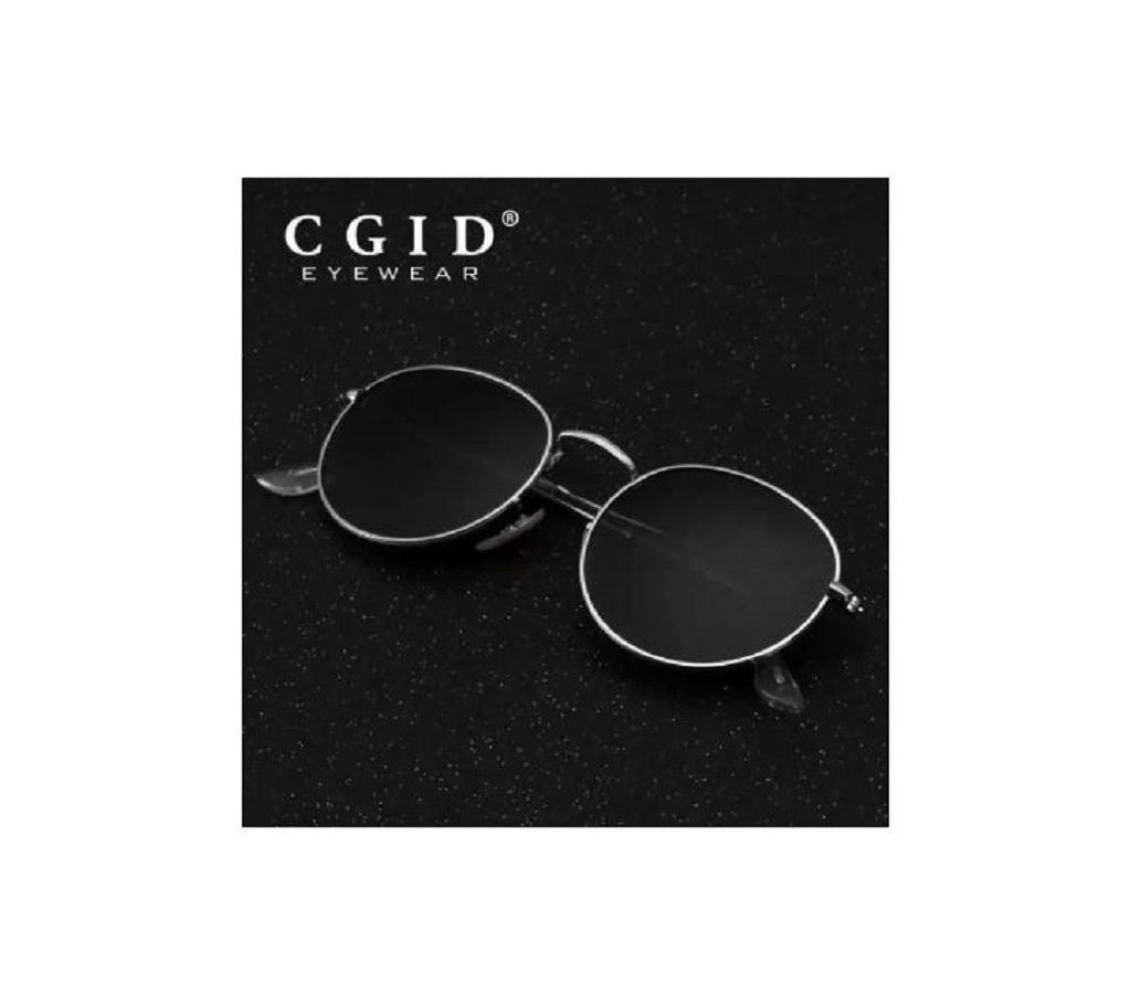 Black Designer Silver Meal Round Sunglasses