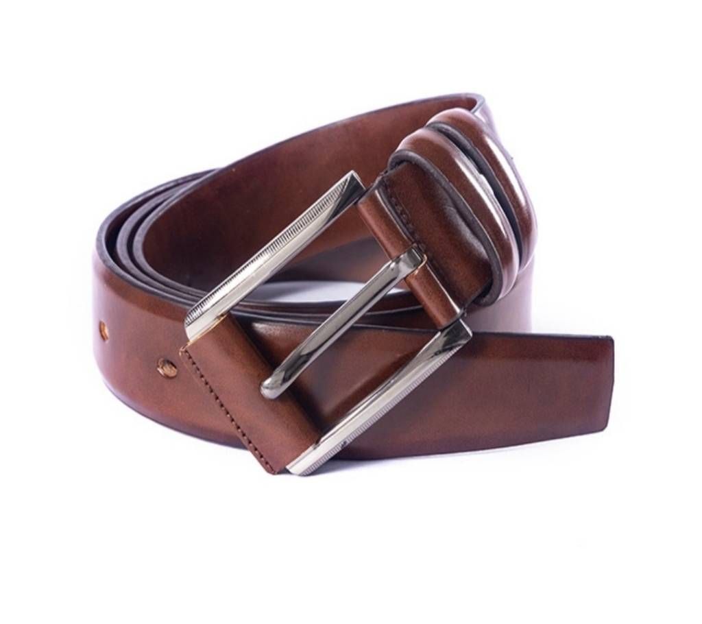 Mens Brown Leather Formal Belt