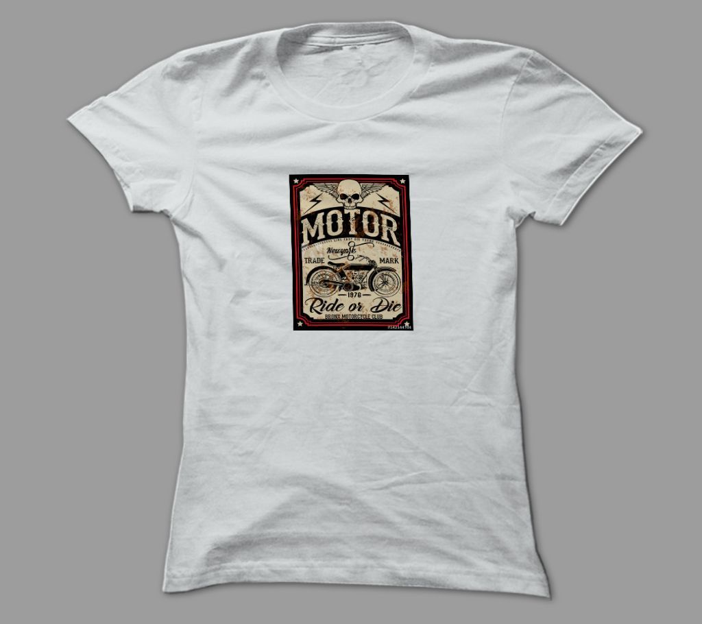 Ride Or Die White Polyester T-Shirt