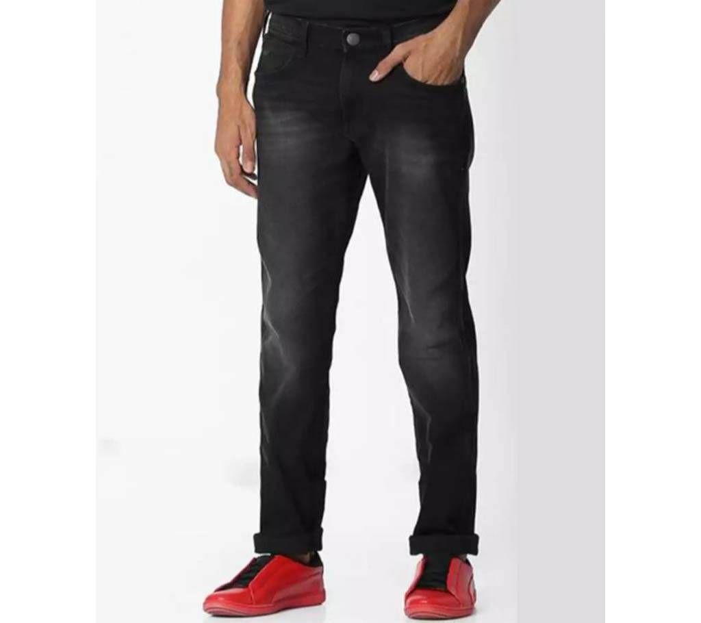 Stretched black jeans pants for mens