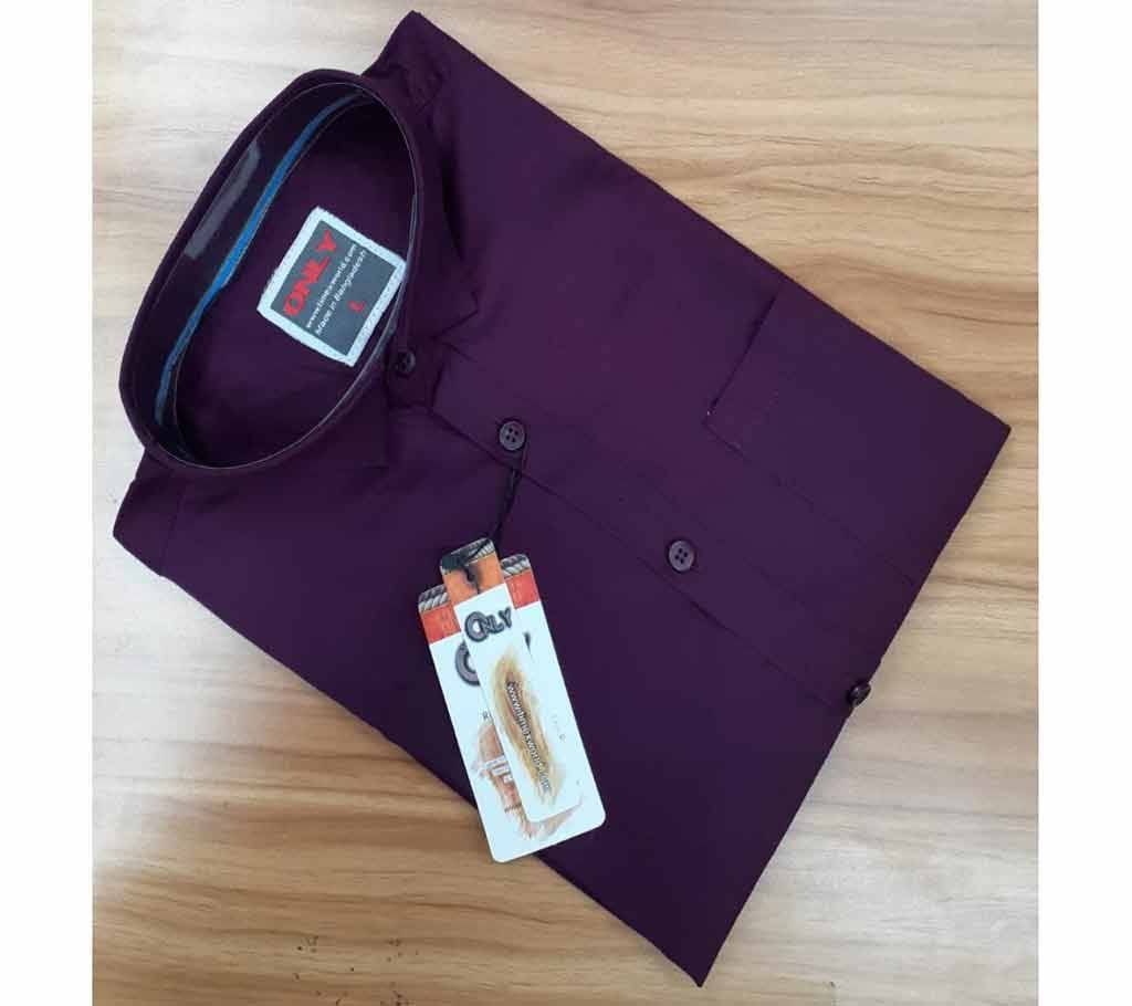 Full Sleeve Casual Shirt For Mens Purple 