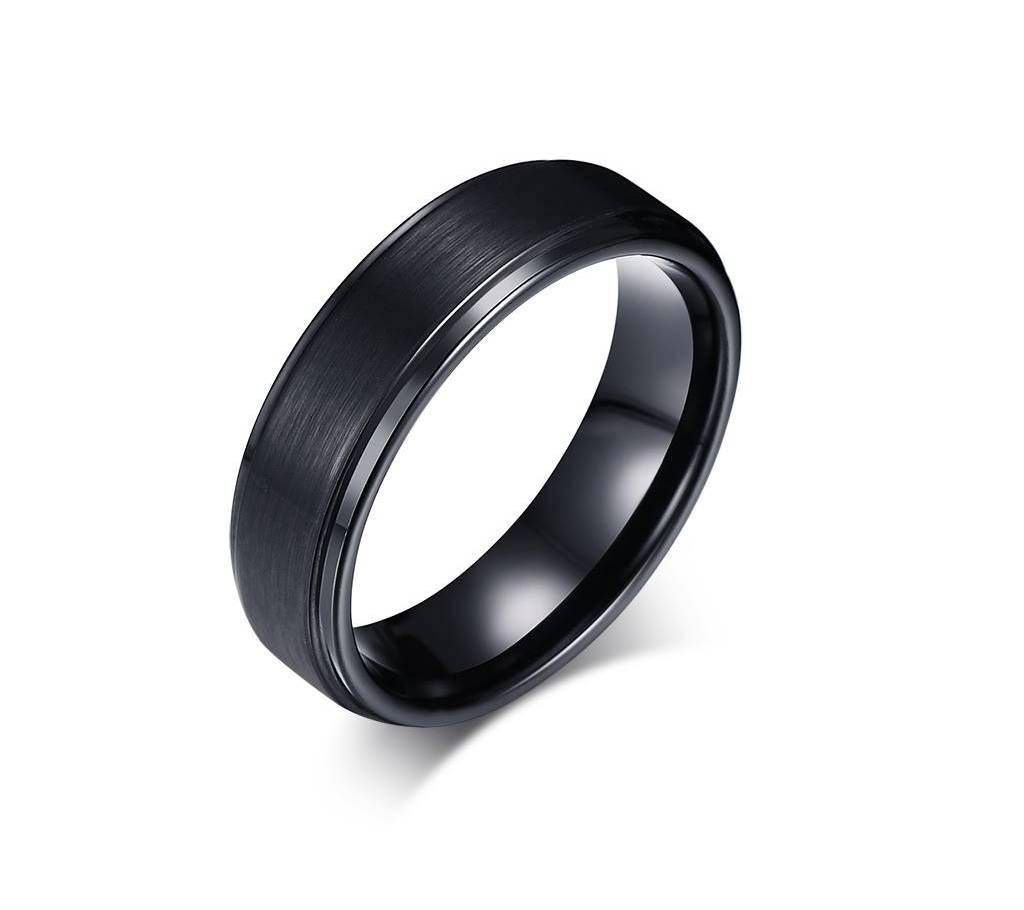 Men's Black Stainless Steel Finger Ring