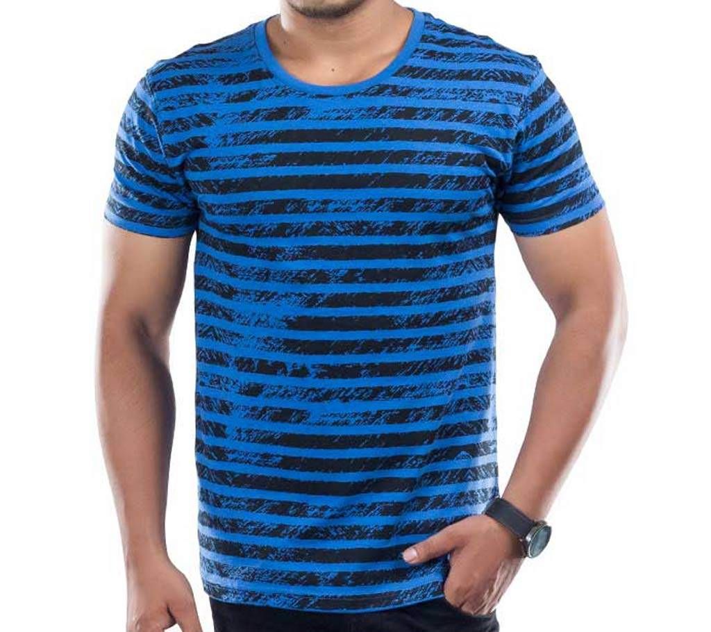 Men's Half Sleeve Cotton T-Shirt WC201758 - Blue AOP		