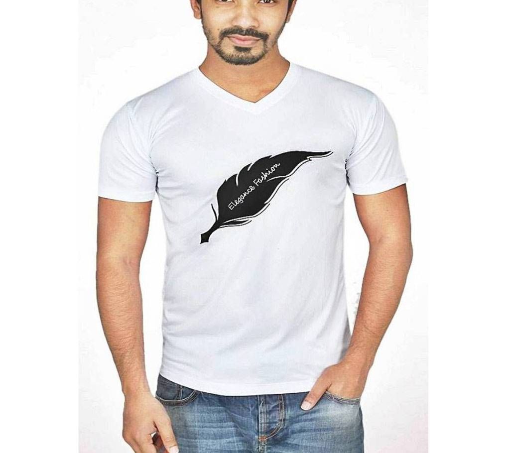 White Micro Cotton Short Sleeve T'shirt For Men