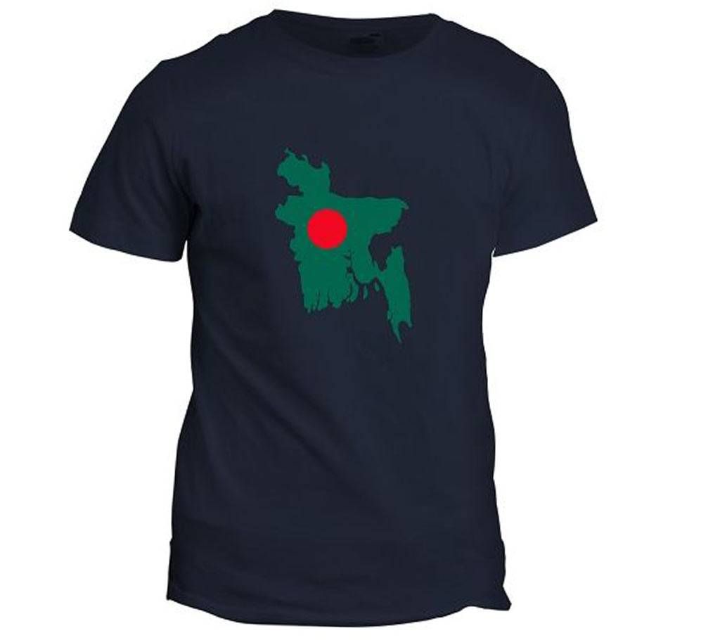 Bangladesh Map T-Shirt - Navy Blue