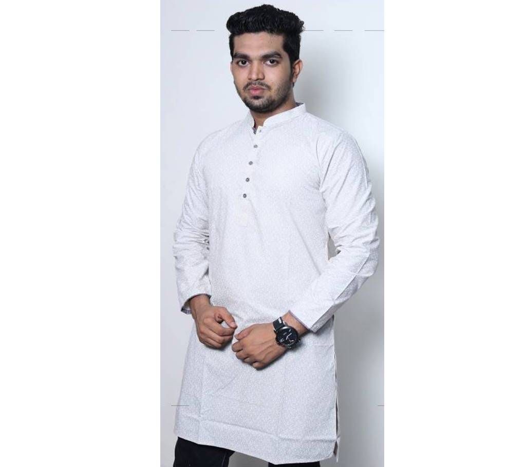 Gents Cotton Semi-Long Printed Panjabi
