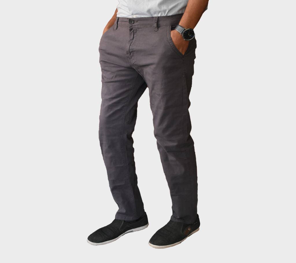 Gray full stretch gaberdine pant
