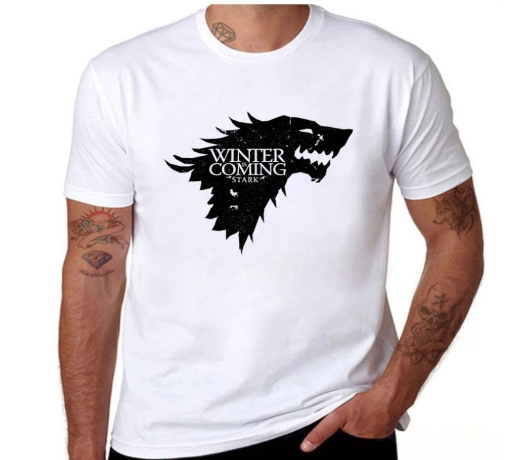 wINTER cOMING Menz Cotton Printed Tshirt
