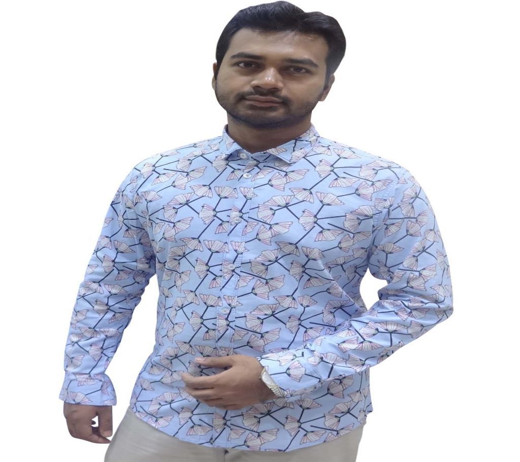 Floral Print-Skyblue Flower