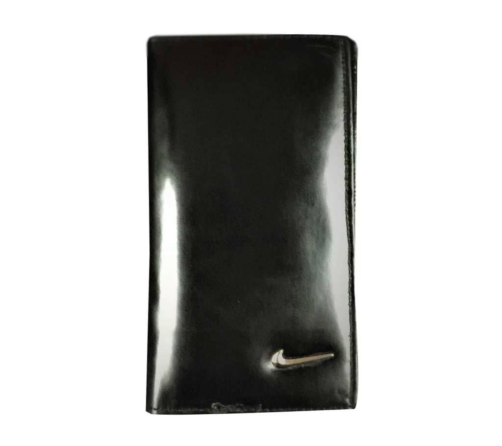Nike Logo Artifical Leather Black Long Wallet for Men Mobile Cover Card Holder