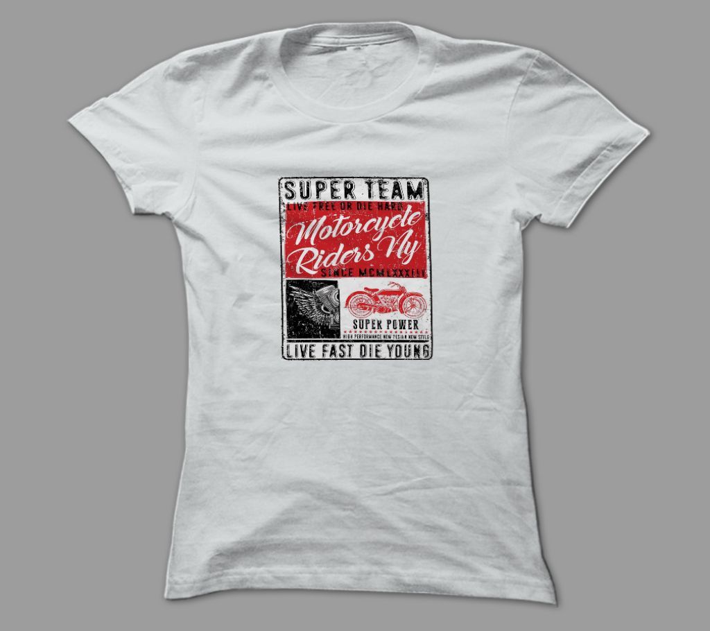 Super Team White Polyester T-Shirt