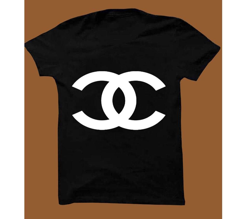 Black Cotton Short Sleeve T-Shirt for Men BTS004