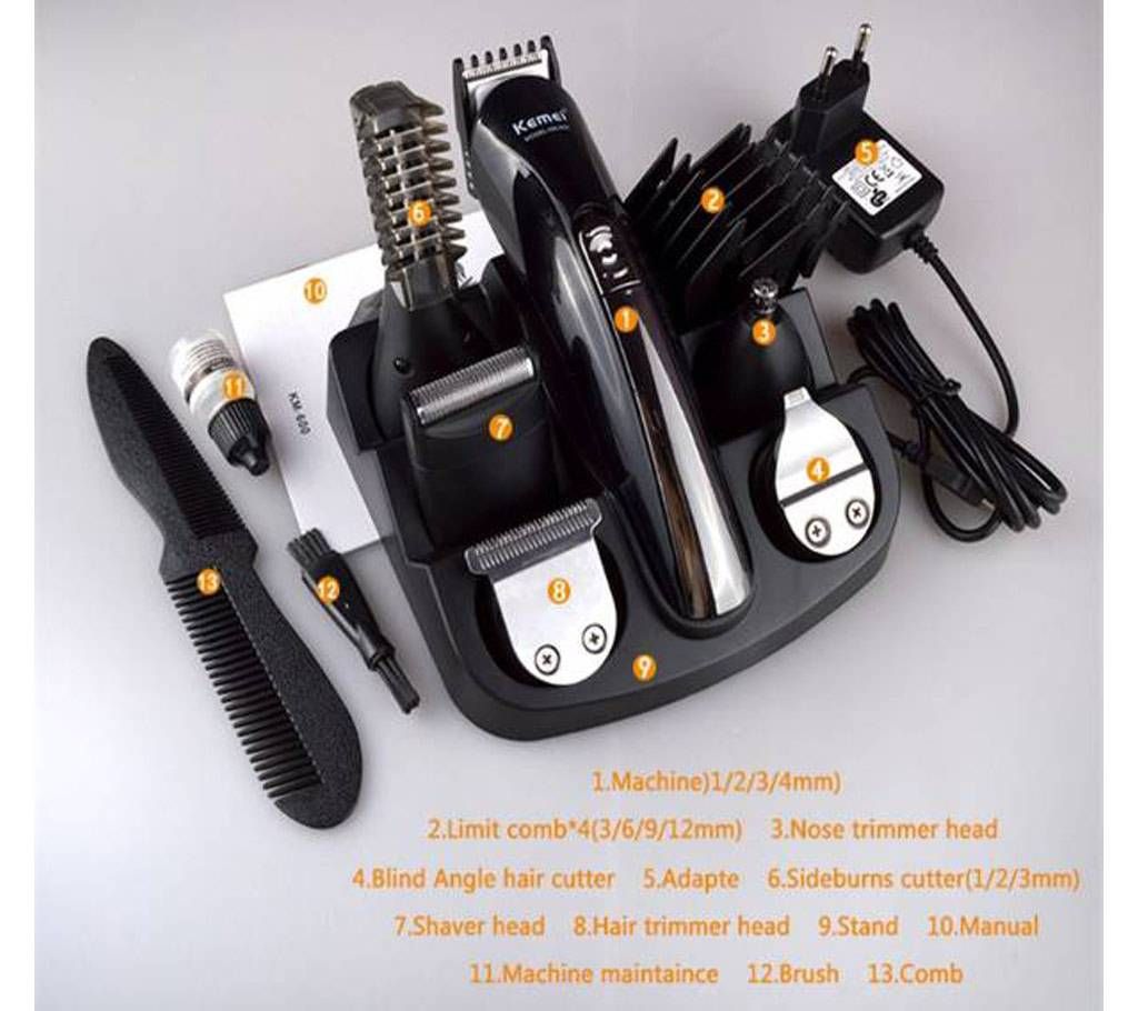 Kemei 10 in 1 Grooming shaving kit