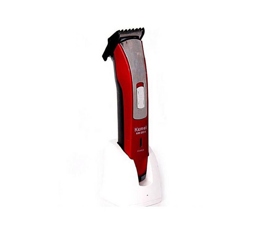 Kemei KM-2511 Rechargeable Trimmer-Red