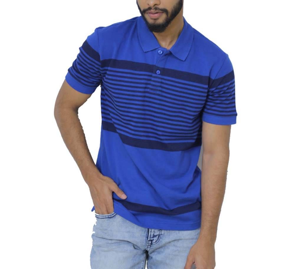 Grameen UNIQLO Pique Striped polo shirt_Blue

