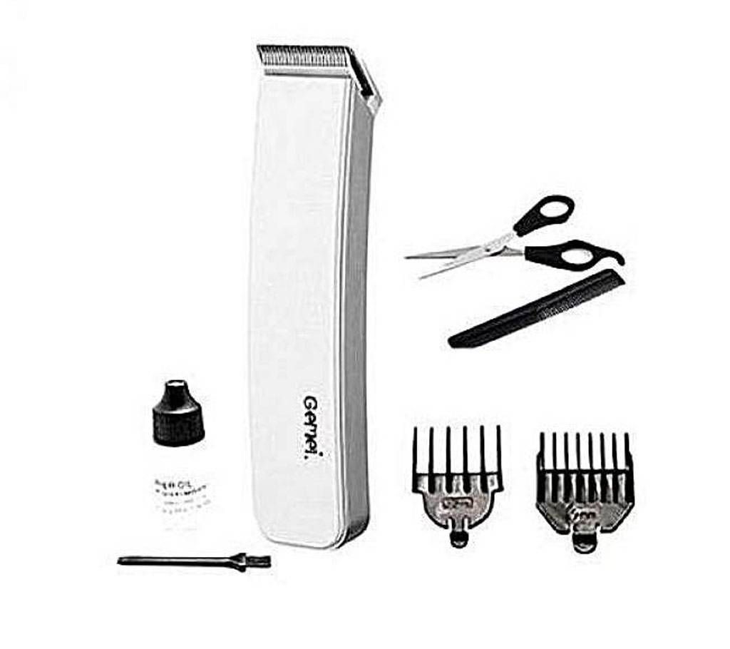 Gemei GM-701 - Rechargeable Hair Trimmer - White