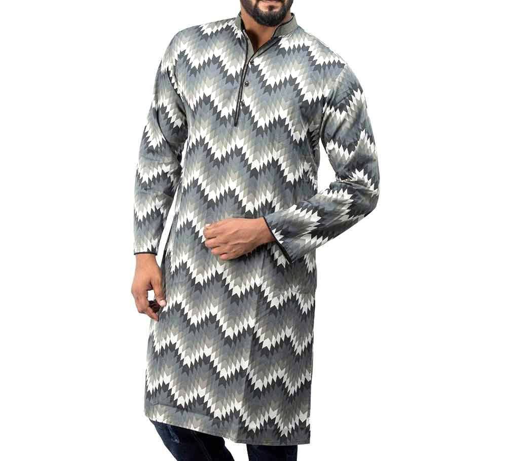 Allover Printed Cotton Long Panjabi