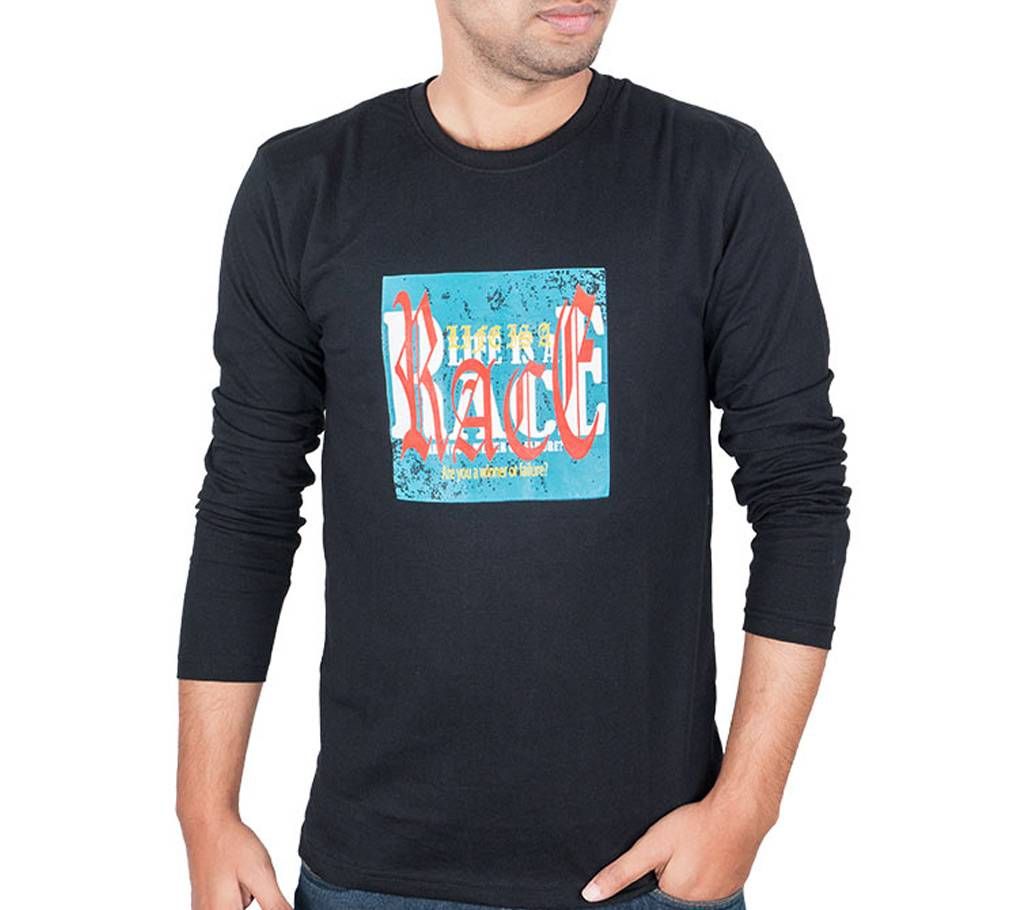 Mens Full Sleeve T-Shirt 37882 - BLACK