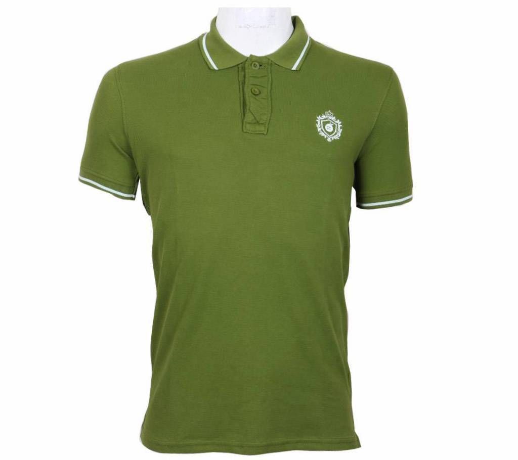 half sleeve solid color polo shirt for men 