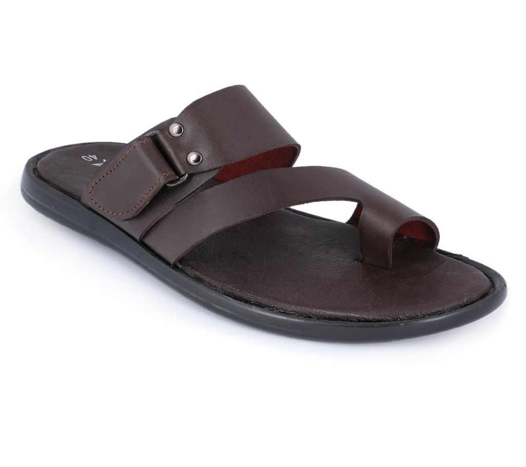 Leather Sandal for Men - Chocolate