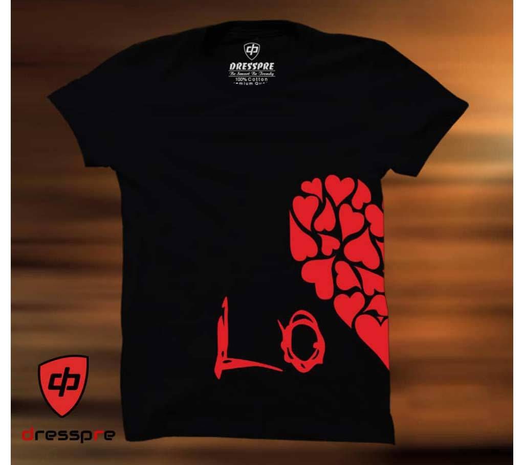LOVE Half Sleeve Gents Casual T-Shirt