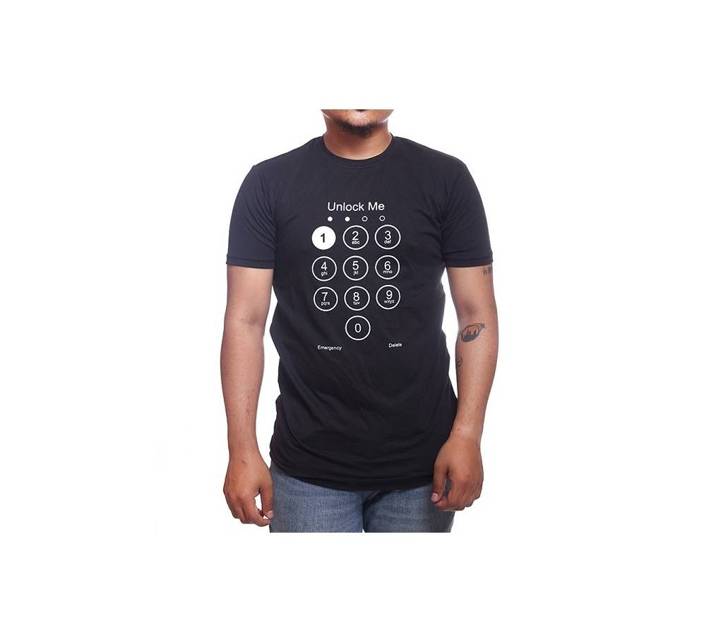 Wonderful Mens half sleeve Black t-shirt -95
