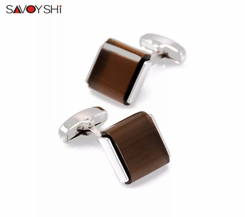 SAVOYSHI Personalized Shirt Cufflinks for Mens