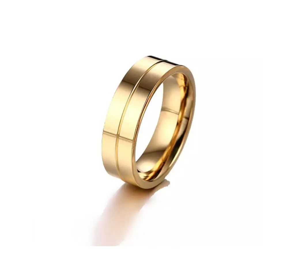 Ring for Men Love Gold-color CZ Stone Stainless Steel Promise Jewelry