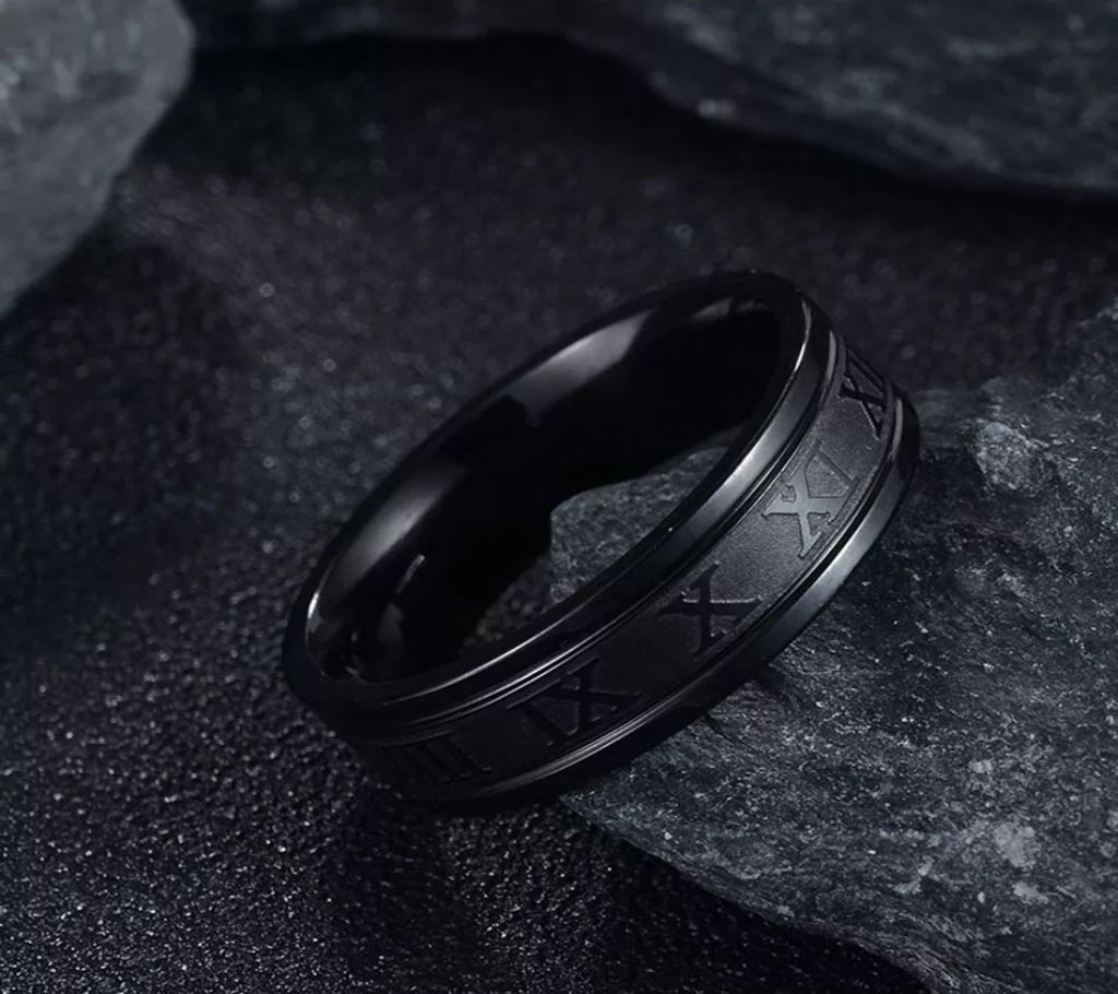 Liumo Hot Roman Numerals Ring 316L Stainless Steel 3 Colors lr008